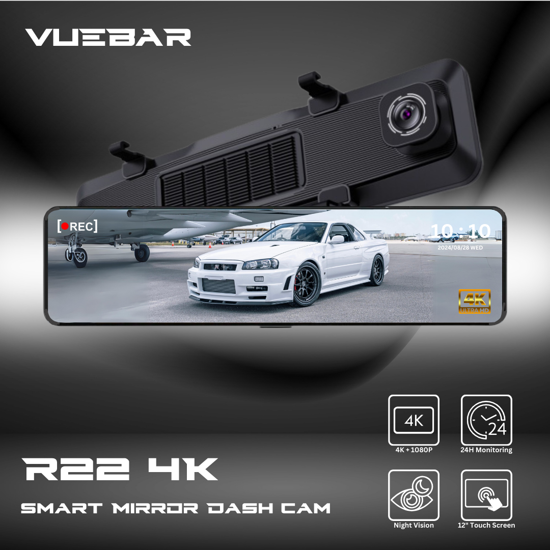 VUEBAR™ 4K Smart Mirror Dash Cam